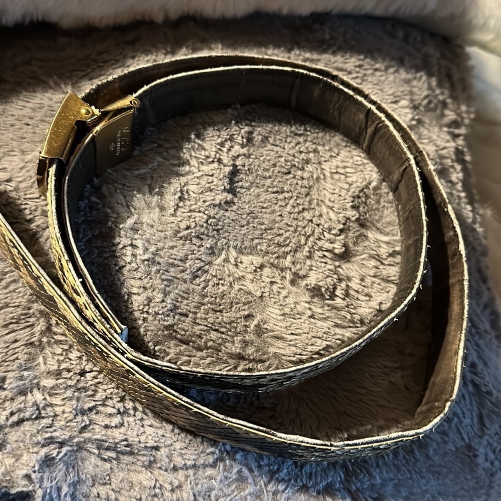 L.F.B. DIAMOND Genuine Snakeskin Beige Belt Pat.no.521596
Condition good - Picture 5 of 7